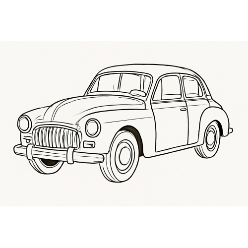 Tranh tô màu phương tiện giao thông cho bé – Hình tô màu đường bộ