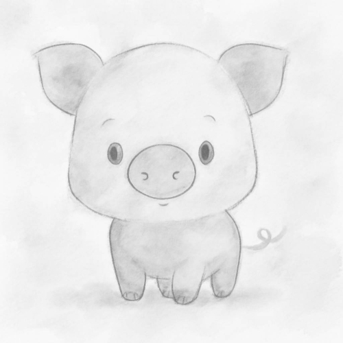 Tô màu con heo cho bé – Hình tô màu con lợn dễ thương