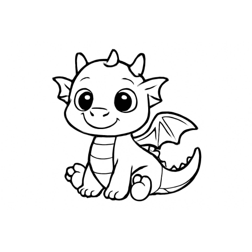 Tô màu con rồng cho bé - Hình tô màu rồng PDF đẹp