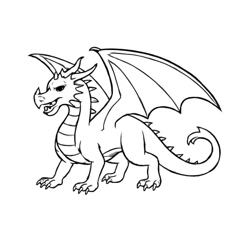 Tô màu con rồng cho bé - Hình tô màu rồng PDF đẹp