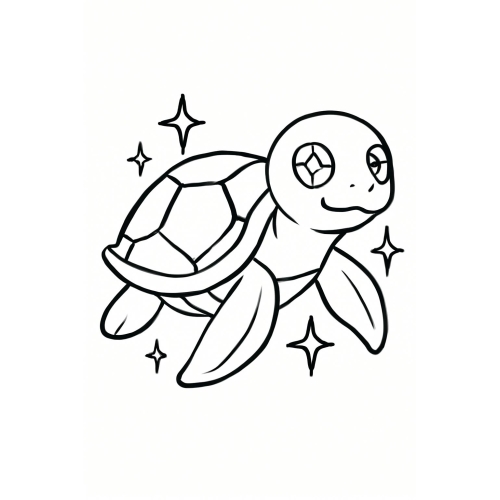 Tô màu con rùa cho bé – Hình tô màu rùa PDF miễn phí