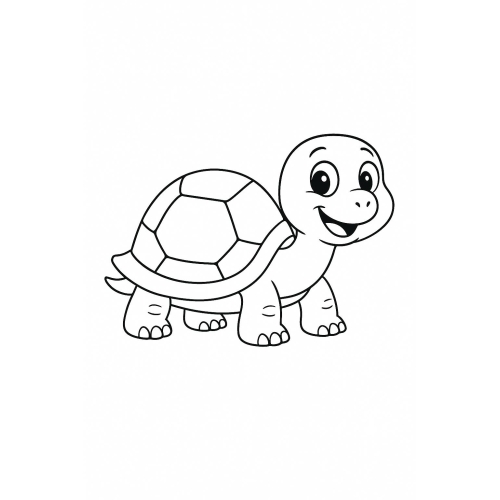 Tô màu con rùa cho bé – Hình tô màu rùa PDF miễn phí
