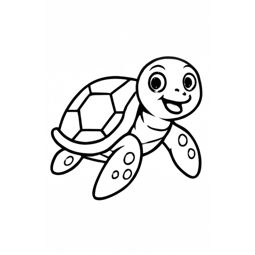 Tô màu con rùa cho bé – Hình tô màu rùa PDF miễn phí