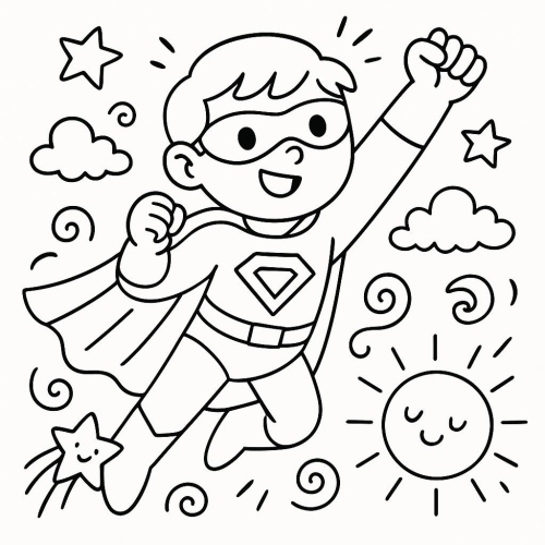 55+ Hình Tô màu Siêu nhân cho bé phát triển trí não 2025
