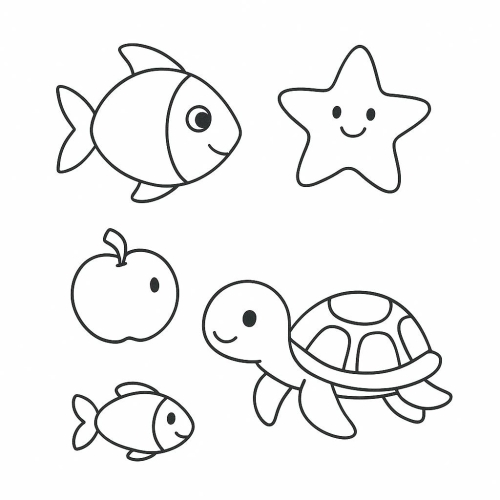 Tranh Tô Màu Cho Bé 5 6 Tuổi đơn giản dễ tô - mới nhất 2025