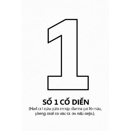 Tô màu số 1 cho bé - Tải PDF miễn phí