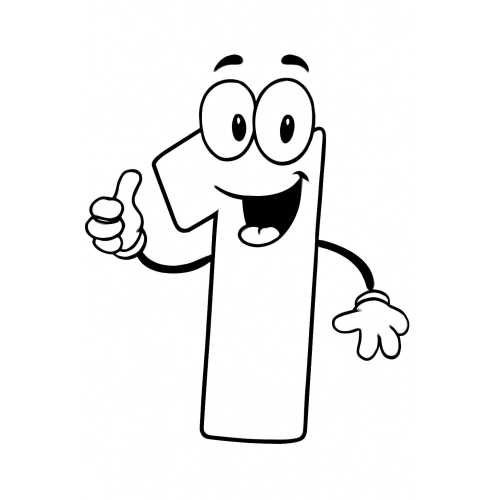 Tô màu số 1 cho bé - Tải PDF miễn phí