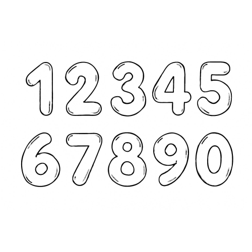 Tô màu số cho bé - Hình số tô màu PDF sinh động