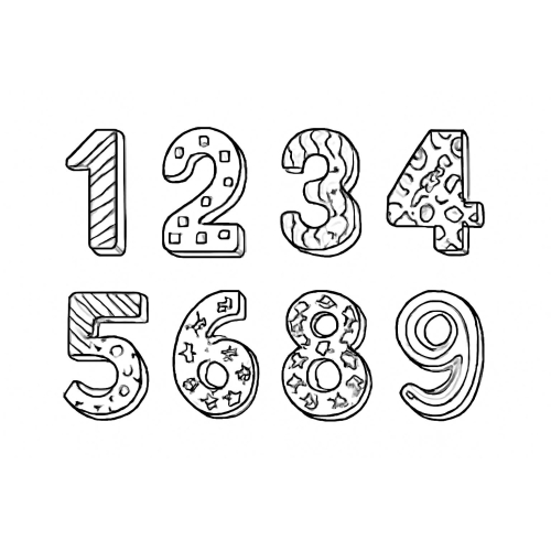 Tô màu số cho bé - Hình số tô màu PDF sinh động