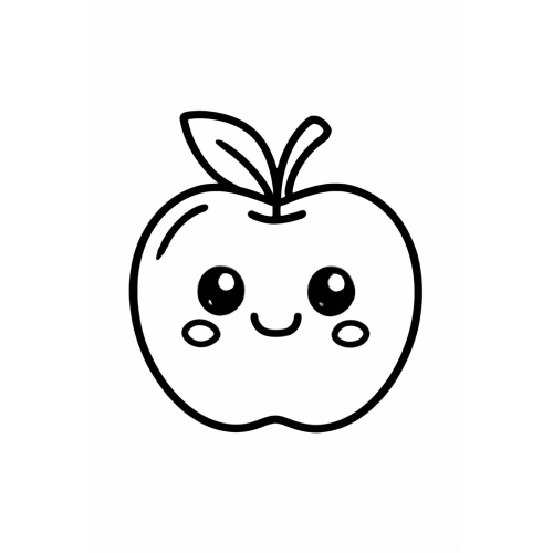 Tô màu quả táo cho bé – Hình quả táo tô màu đẹp