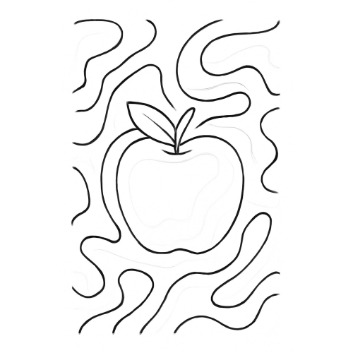 Tô màu quả táo cho bé – Hình quả táo tô màu đẹp