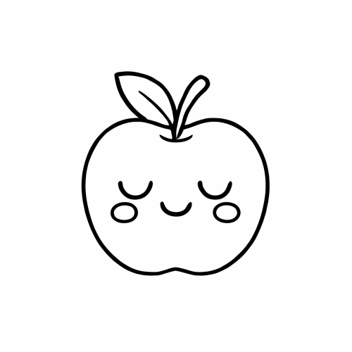 Tô màu quả táo cho bé – Hình quả táo tô màu đẹp