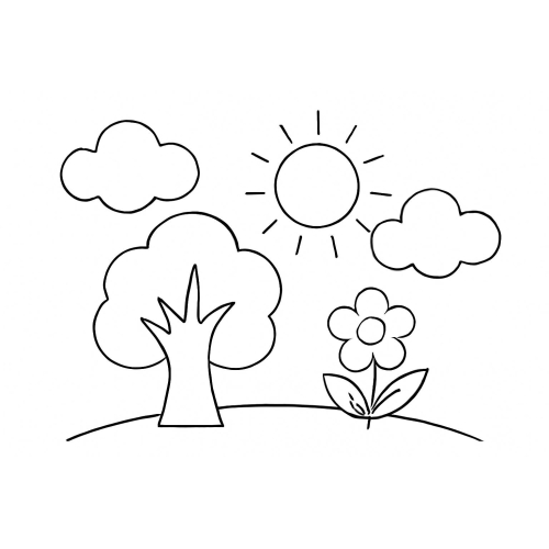 Tranh tô màu cho bé 2 tuổi - Hình tô màu đơn giản, dễ thương - Download PDF