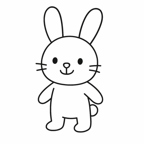 Tô màu con thỏ cho bé - Hình tô màu thỏ PDF dễ tải