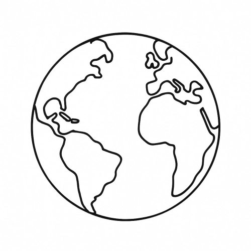 Tranh tô màu trái đất cho bé đẹp sáng tạo 2025