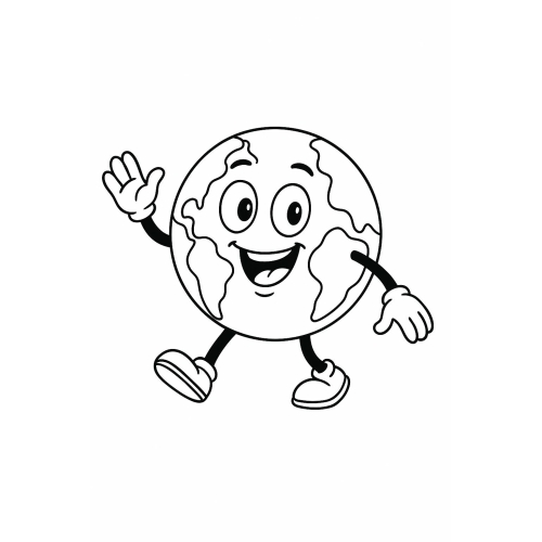 Tranh tô màu trái đất cho bé đẹp sáng tạo 2025