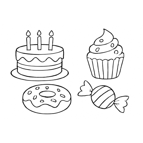 20+ Hình Tô màu đồ ăn 2025 cực hút bé