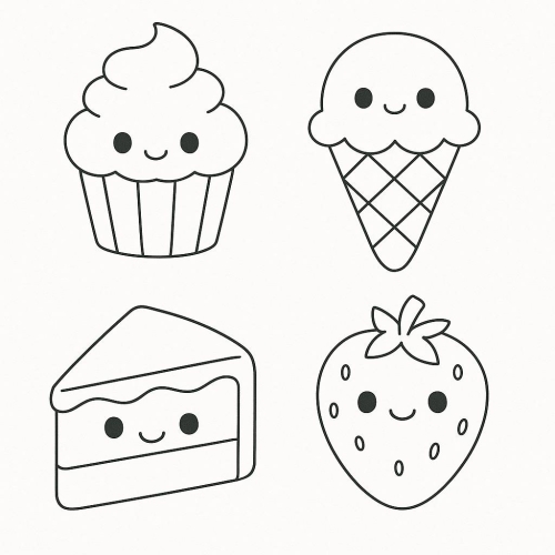 Tranh tô màu cute cho bé – Hình tô màu dễ thương PDF