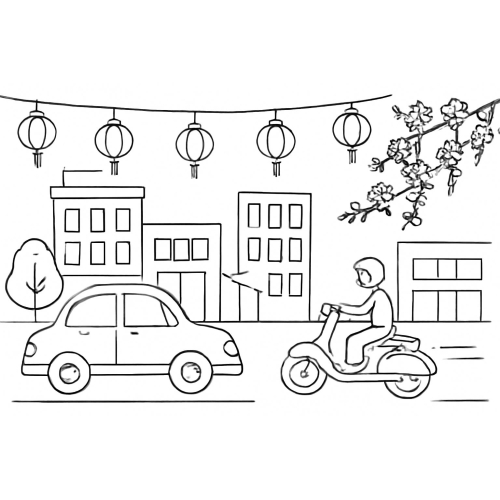 29 + Tranh tô màu ngày Tết 2025 đa dạng đề tài cho bé thích thú