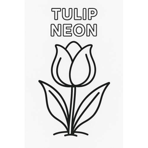 Tranh tô màu hoa tulip cho bé - Hình tô màu đẹp dễ tải