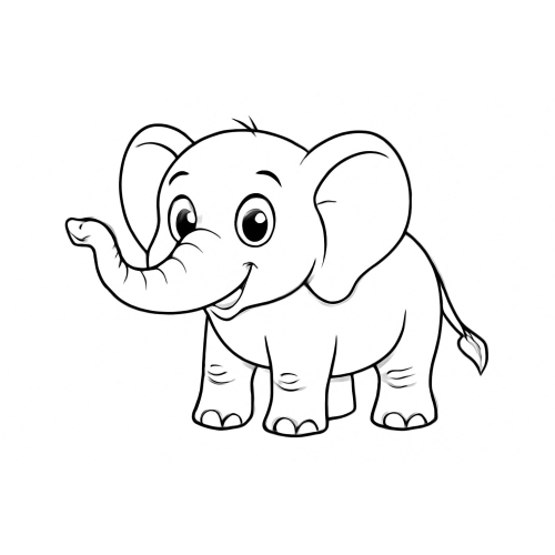 Con Voi Tô Màu Cho Bé - Hình Con Voi Tô Màu PDF