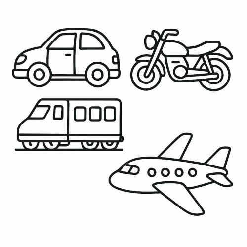 Tranh tô màu cho bé trai - Hình tô màu bé trai PDF miễn phí