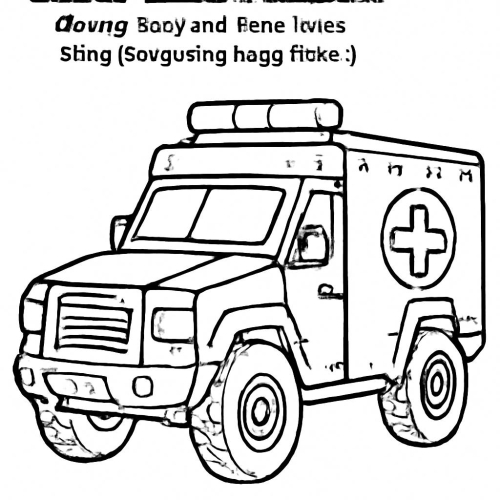 Tô màu xe cứu thương cho bé – Hình tô màu đẹp dễ tải