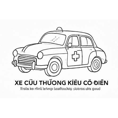 Tô màu xe cứu thương cho bé – Hình tô màu đẹp dễ tải