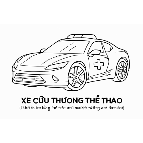 Tô màu xe cứu thương cho bé – Hình tô màu đẹp dễ tải