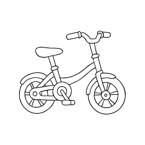 Tranh Tô Màu Xe Đạp Cho Bé - Hình Xe Đạp Tô Màu PDF