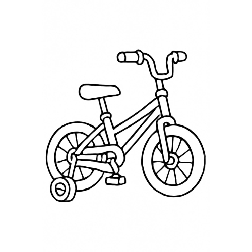 Tranh Tô Màu Xe Đạp Cho Bé - Hình Xe Đạp Tô Màu PDF