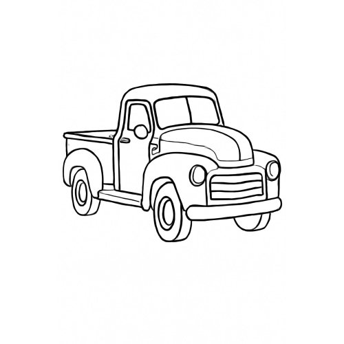 Tô màu xe tải cho bé - Tranh tô màu xe ô tô tải PDF