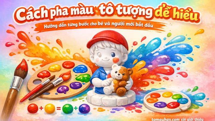 Cách Pha Màu Tô Tượng Chuẩn Kỹ Thuật - Hướng Dẫn Từ A → Z cho bé