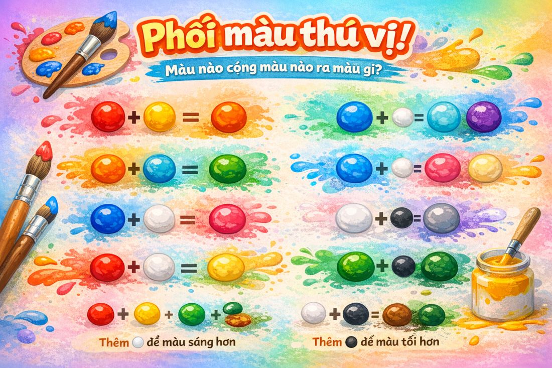 Cách phối màu trước khi tô màu lên tượng